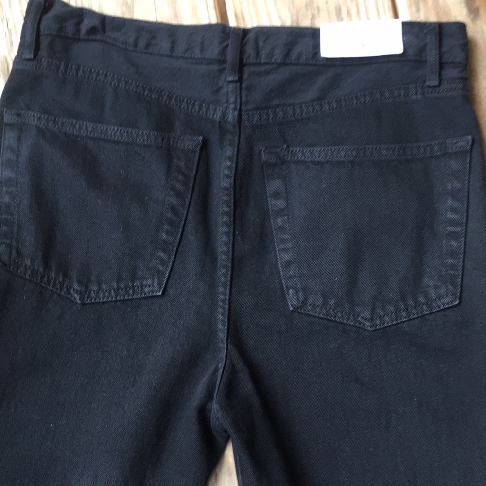 👖Zara Black High Rise w/ Fur Cuff Jeans 👖 - Picture 9 of 9